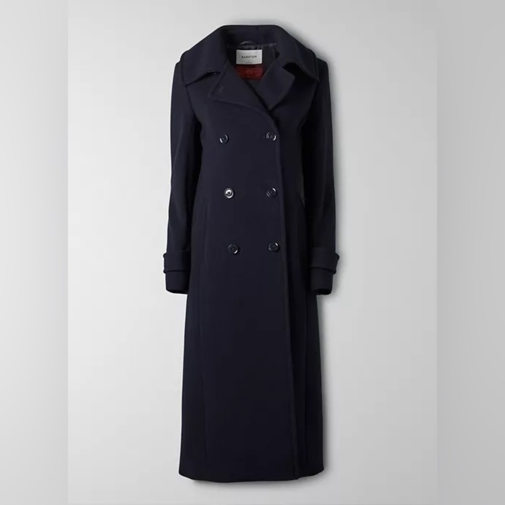 Aritzia Babaton Plaza Coat in peacock navy